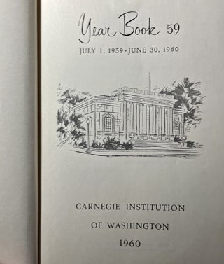 Carnegie Institution of Washington Yearbook 59; 1959-1960