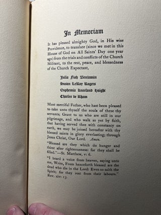 A Commemoration of the Faithful; A Sermon Preached in St. Philip's Church in the Highlands on All Saints Day, 1909
