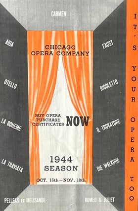 Item #504244 Grand Opera of Chicago 1944 Season Promotional Flyer