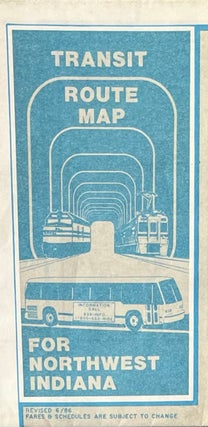 Item #504245 1986 Transit Route Map for Northwest Indiana