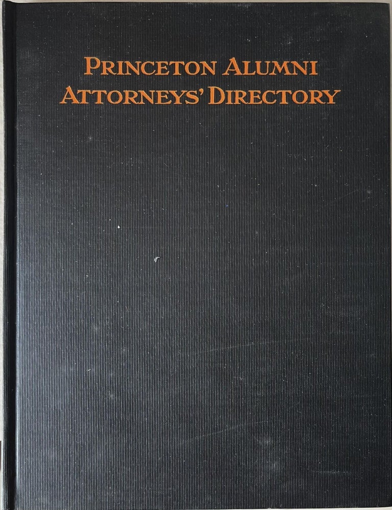 Item #505202509 Princeton Alumni Attorneys' Directory. William Sanderson Furst.