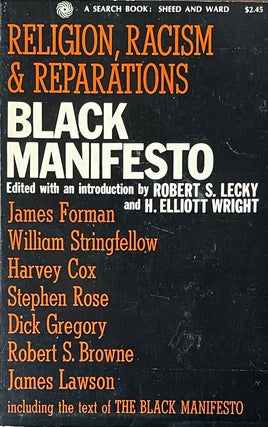 Item #505238 Black Manifesto: Religion, Racism, and Reparations (A Search Book). Robert S. Lecky,...