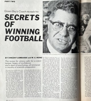 [NFL] Look Magazine, September 19, 1967, Vol. 31, No. 19, Vince Lombardi authored article, Green Bay's Coach Reveals His SecretsÊ of Winning Football [pp. 70-75]