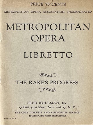 A Grouping of 19 New York City Metropolitan Opera Company Libretti of a Range of Operas