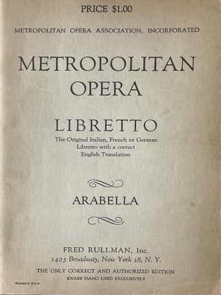 A Grouping of 19 New York City Metropolitan Opera Company Libretti of a Range of Operas