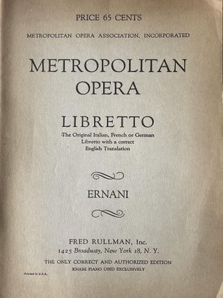 A Grouping of 19 New York City Metropolitan Opera Company Libretti of a Range of Operas