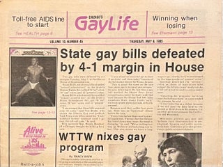Item #521235 Chicago's Gay Life, Volume 10, Number 45, May 9, 1985. Publisher Chuck Renslow
