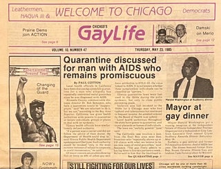 Item #521237 Chicago's Gay Life, Volume 10, Number 47, May 23, 1985. Publisher Chuck Renslow
