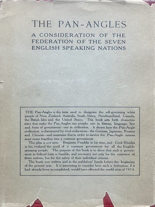 Item #529202610 The Pan-Angles: A Consideration of the Federation of the Seven English-speaking...