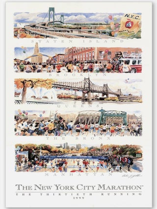Item #531202509 1999 New York City Marathon 'The Century's Final Marathon' Signed and Numbered...
