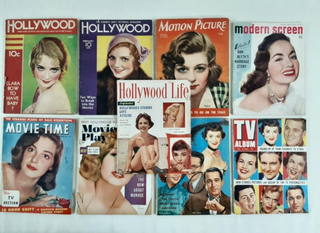 Item #700001 A Grouping of Eight [8] Vintage Hollywood Film and Television Gossip Magazines....