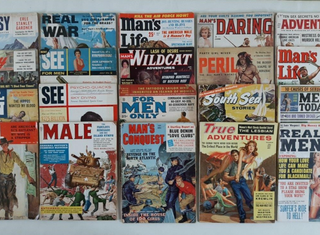 Item #700002 A Grouping of Twenty [20] Mid-Century Men's Action and Adventure Magazines. Bruce J....