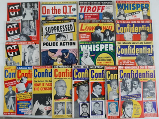 Item #700003 A Grouping of Twenty [20] Mid Century Crime, Police and Gossip Magazines. Gene...