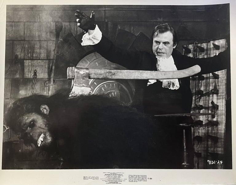Item #7000520 A Pair of B&W Publicity Stills from the 1971 Production of Murderers in the Rue Morgue. American International.