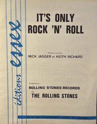Item #7000531 It's Only Rock and Roll. Mick Jagger, Keith Richards