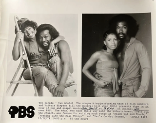 Item #7000558 A B&W Press Photo of Legendary R&B Artists Nick Ashford and Valerie Simpson...