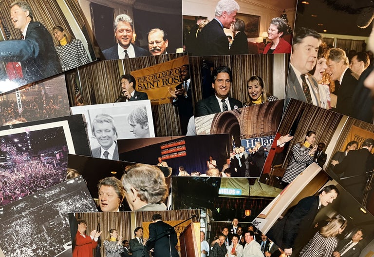 Item #700148 A Grouping of Forty [40] Candid Color Photographs from 1980s and 1990s Democratic Political Meetings, Speeches and Conventions Featuring Bill and Hillary Clinton. Photographers.