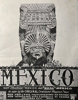 Item #700202 A Depression Era Commercial Tour Operator Catalog: Mexico: Not "Tourist" Mexico but...