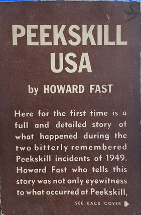 Item #700206 Peekskill USA. Howard Fast