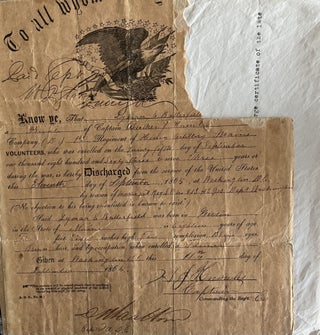 Civil War Pension Papers and Discharge Certificates of the Late Lyman E. Butterfield