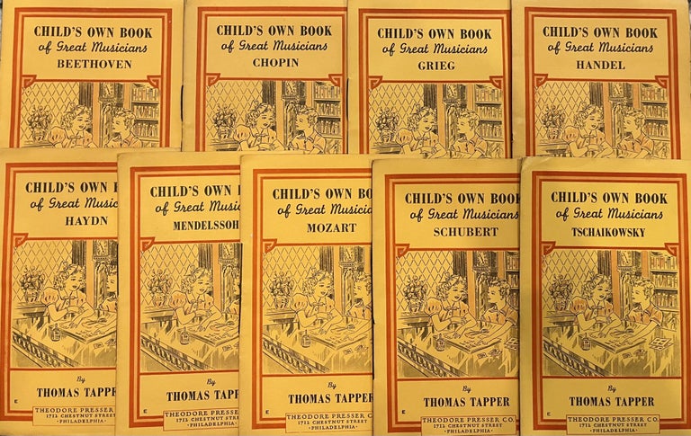 Item #700424 A Grouping of Ten Early 20th Century "Child's Own Book of Great Musicians" School Booklets. Thomas Tapper.