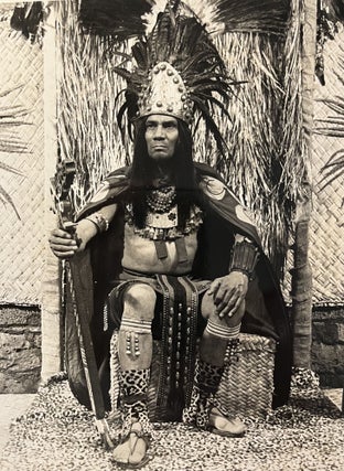 Two Press Photographs of the Original CBS Production of "Montezuma and Cortez: The Conquest of an Empire."