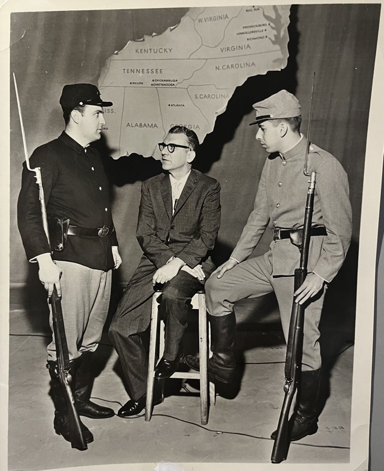 Item #700458 Mid-Century B&W Press Photo Promoting the 1962 ABC Civil War Centennial Television Special "Meet the Professor"