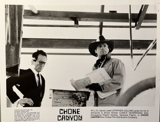 Item #700465 A B&W Press Photograph for the 1986 Film "Choke Canyon"