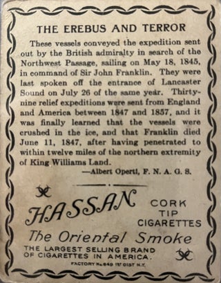 Hassan 1910 Arctic Scenes: The Erebus and Terror Tobacco Card