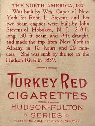Turkey Red Hudson-Fulton Series: The North America Tobacco Card