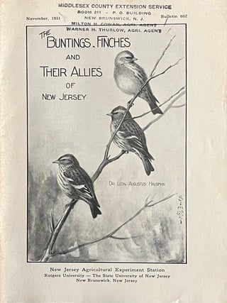 A Grouping of Eleven [11] Mid-Twentieth Century New Jersey Ornithology Booklets: Attracting Birds; Attracting Winter Birds to the Garden and Home Grounds; The Hawks of New Jersey and Their Relation to Agriculture; The Owls of New Jersey; The Warblers of New Jersey Part II The Transient Warblers; The Thrushes and Mimids of New Jersey; The Sparrows of New Jersey; The Swallows, Goatsuckers and Swifts of New Jersey; The Buntings, Finches and Their Allies of New Jersey, Woodpeckers, Nuthatches and Creepers of New Jersey and The Vireos, Cuckoos and Shrikes of New Jersey