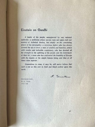 Gandhiji: His Life and Work Published on His 75th Birthday, October 2, 1944