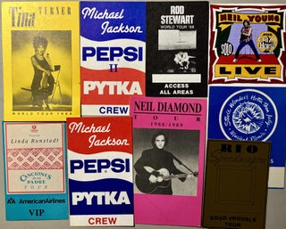 Item #800010 A Grouping of Eight [8] Backstage, VIP and Guest Passes for Various 1980s Superstar...