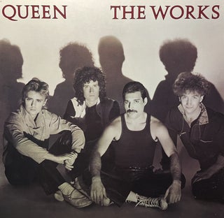 Item #800029 A Record Store Window Advertisement for Queen's 1984 Album "The Works" Capitol Records