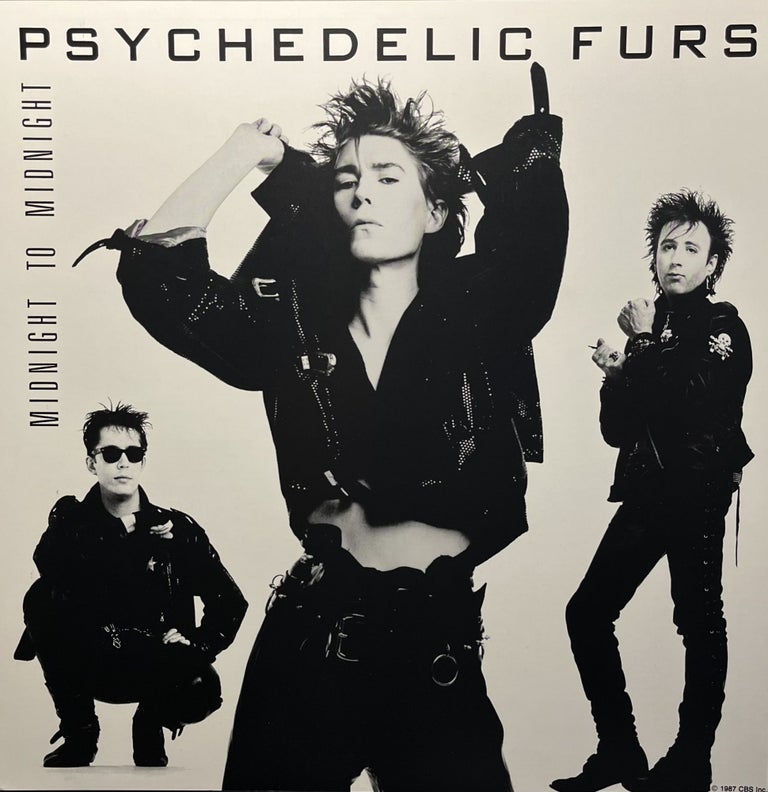 Item #800031 A Record Store Window Advertisement for The Psychedelic Furs' 1987 Album "Midnight to Midnight" CBS.