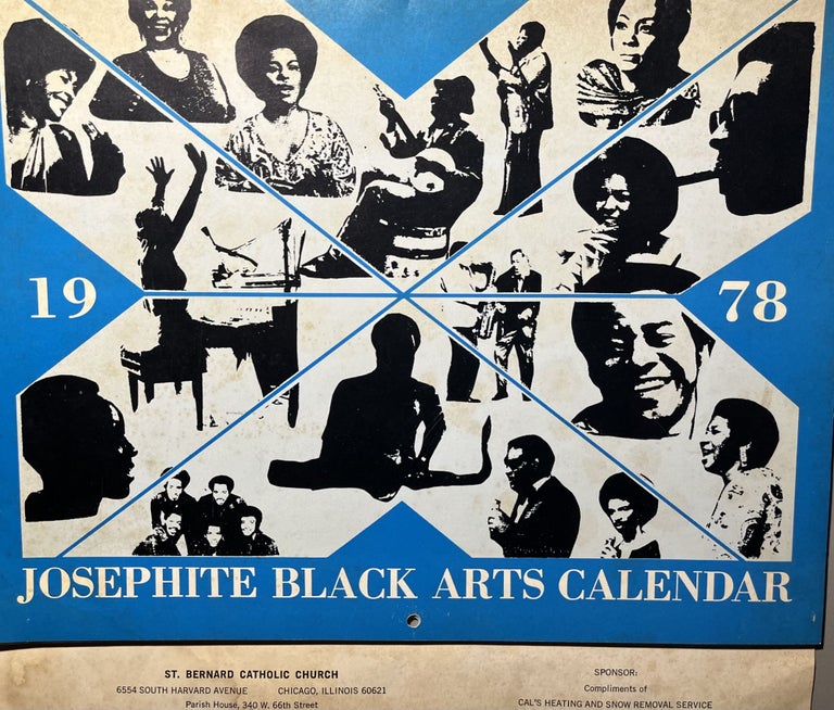Item #800033 1978 Josephite Black Arts Calendar Published for St. Bernard Catholic Church, Chicago, IL. Josephite Pastoral Center.