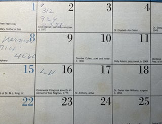 1978 Josephite Black Arts Calendar Published for St. Bernard Catholic Church, Chicago, IL