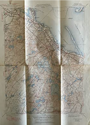 Item #800044 1951 State of Massachusetts Public Works Map of The Brockton Quadrangle [Plymouth...