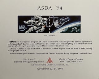 Item #800065 An Early 1970s American Philatelic Program Guides Honoring the U.S. Space Program