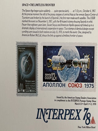 A Late 1970s American Philatelic Program Guides Honoring the U.S. Space Program