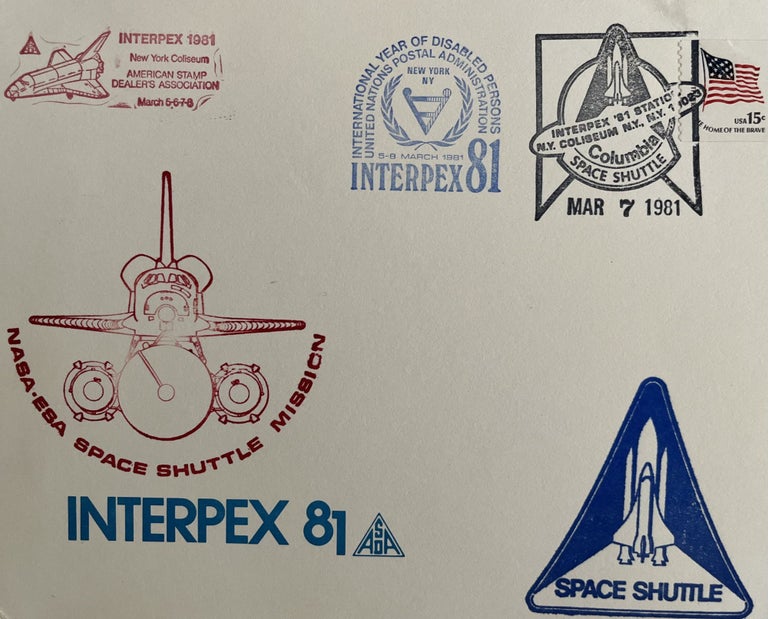 Item #800071 An Early 1980s American Philatelic Program Guide, Commemorative Cards and Envelopes Honoring the U.S. Space Program