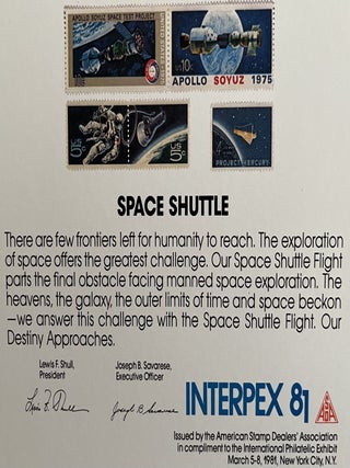 An Early 1980s American Philatelic Program Guide, Commemorative Cards and Envelopes Honoring the U.S. Space Program