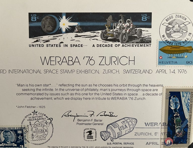 Item #800074 A Grouping of Mid-1970s American Philatelic Program Guides, Commemorative Cards and Envelopes Honoring the U.S. Space Program