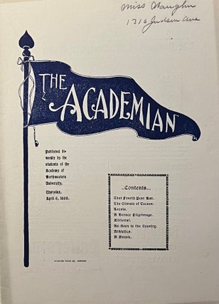 Item #802262 The Academian: Published Bi-Weekly by Students of the Academy of Northwestern...