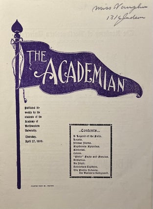Item #802263 The Academian: Published Bi-Weekly by Students of the Academy of Northwestern...