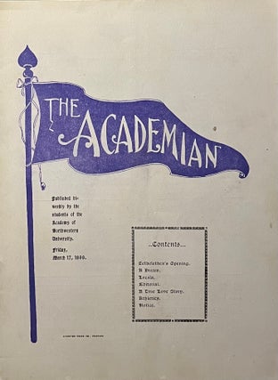 Item #802267 The Academian: Published Bi-Weekly by Students of the Academy of Northwestern...