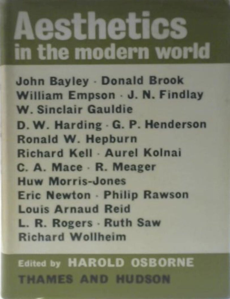 Item #902325 Aesthetics in the Modern World. Harold Osborne.