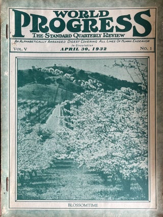 Item #905202430 World Progress: The Standard Quarterly Review, Vol. IV, No. 4, January 31, 1932....