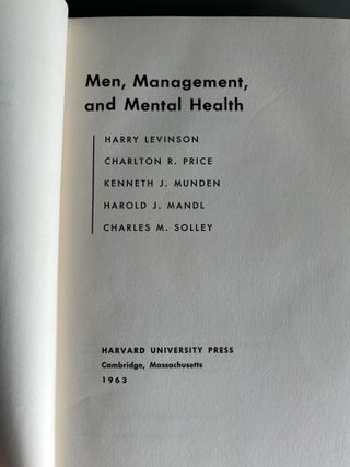 Men, Management and Mental Health