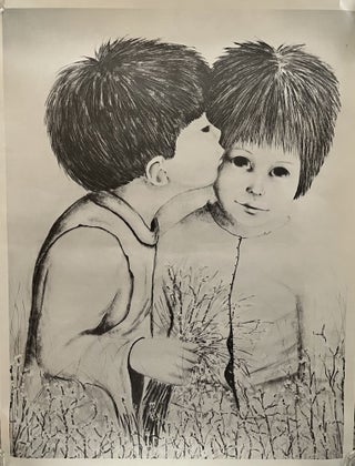 Item #907236 Poster of a Young Boy and Girl After Margaret ["Big Eyes"] Keane